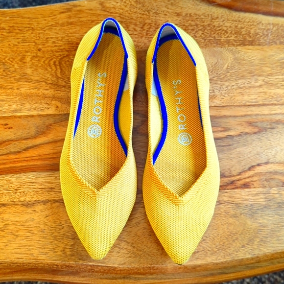 Rothy's Shoes Marigold Rothys Pointed Toe Flats 85 Poshmark